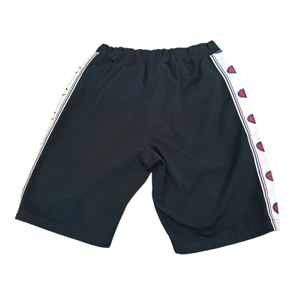 Champion Logo Tape Shorts Dark Navy - Red White Size XL – Athletic Fit